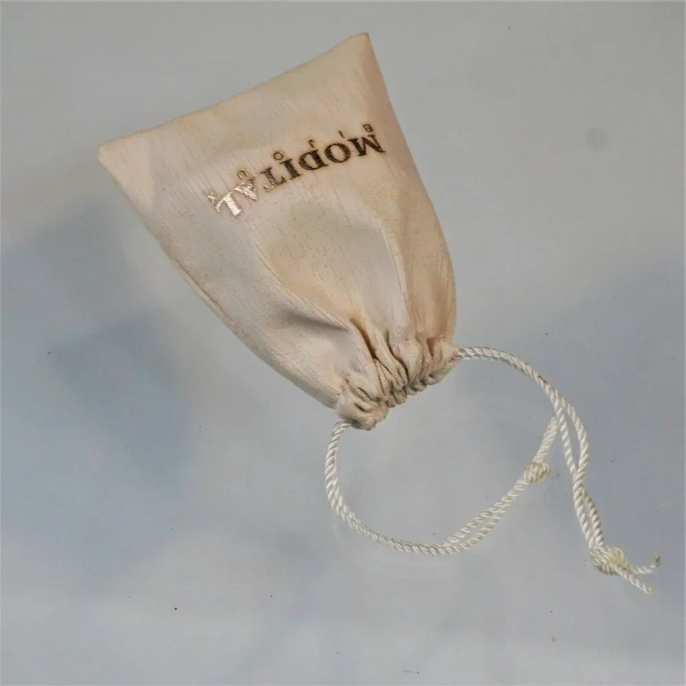 Modital Bijoux Vintage Dust Bag Jewelry Storage White Drawstring